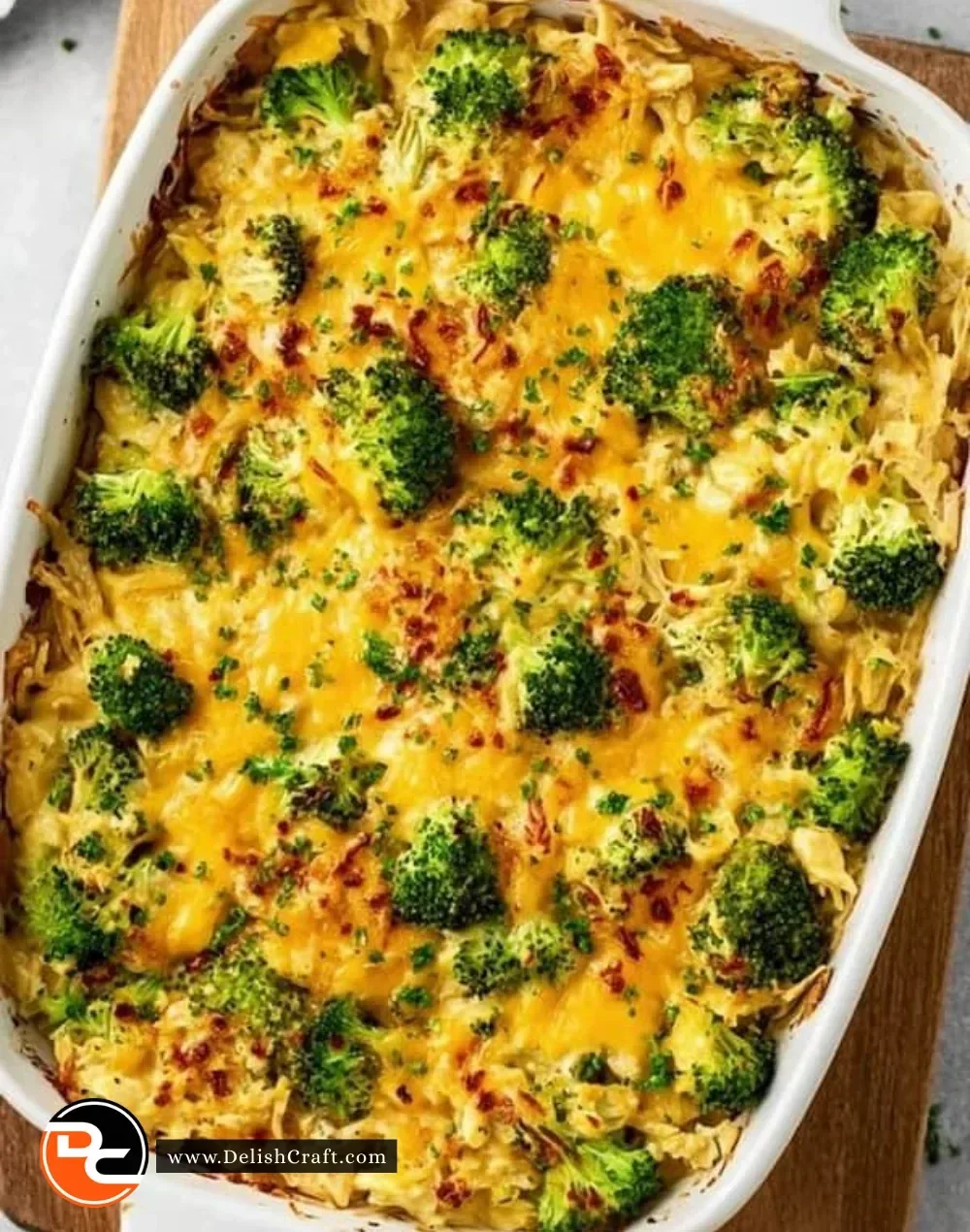 Delicious easy broccoli rice casserole with cheese on a plate