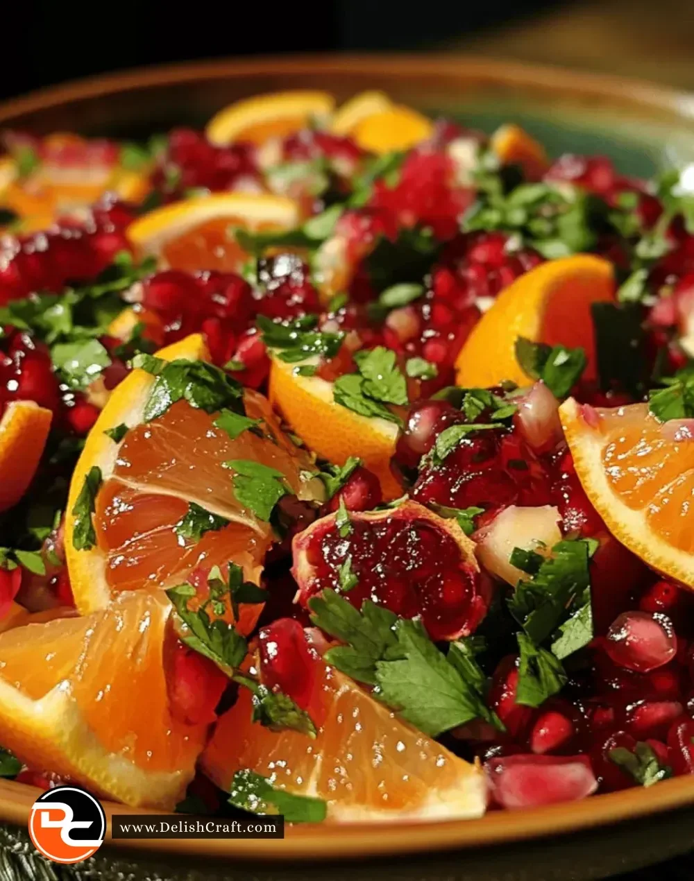 Easy Christmas Citrus & Pomegranate Salad full of vibrant colors and flavors