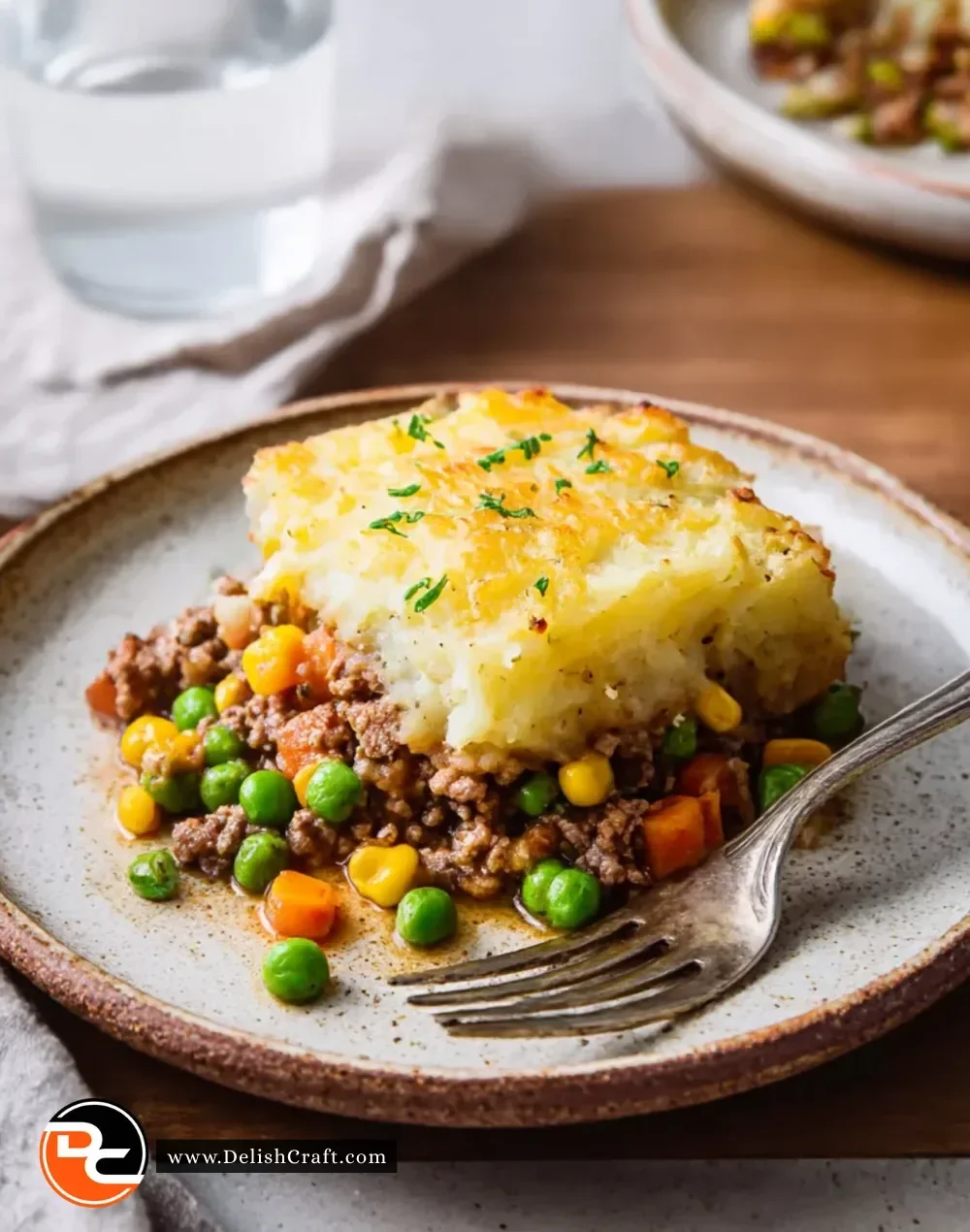 Delicious easy Shepherd's Pie topped with creamy mashed potatoes