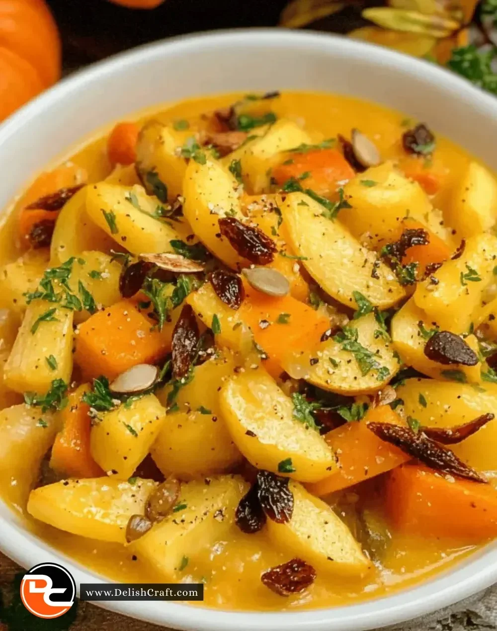 Easy Thanksgiving harvest vegetable medley with colorful seasonal vegetables.