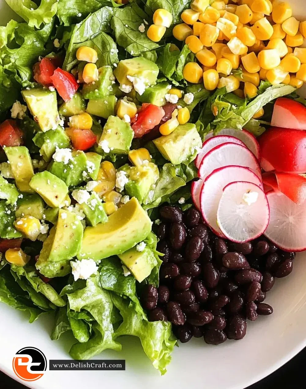 Mexican Chopped Salad with Honey featuring fresh vegetables and vibrant dressing