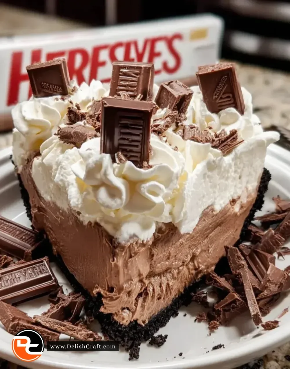 Delicious homemade Burger King Copycat Hershey Pie served on a plate