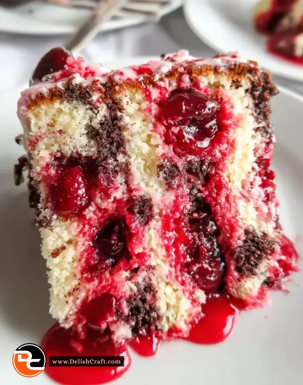 Delicious Chaos Cake Cherry Soda Cookie topped with colorful sprinkles