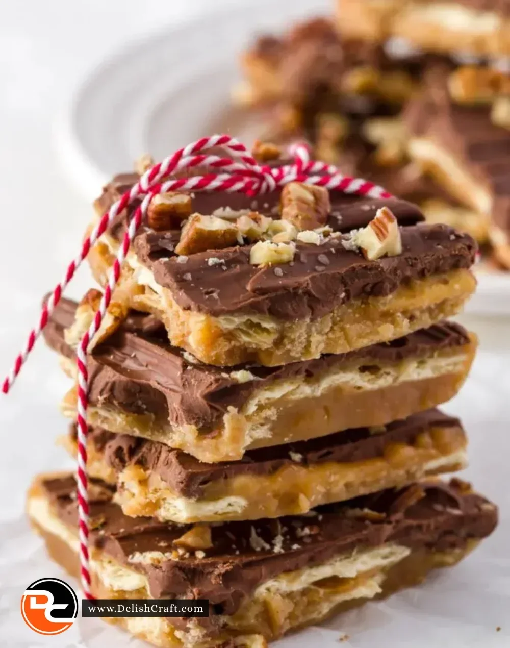 Easy Christmas Crack recipe with Saltine crackers and toffee for the holidays