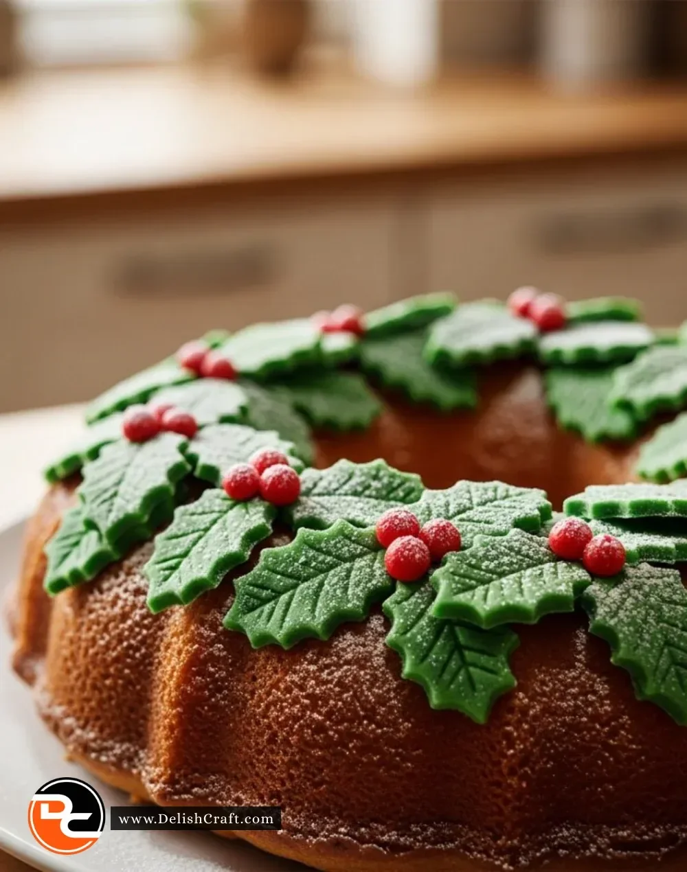 Festive Christmas Wreath Cake decorated with vibrant colors and holiday themes.