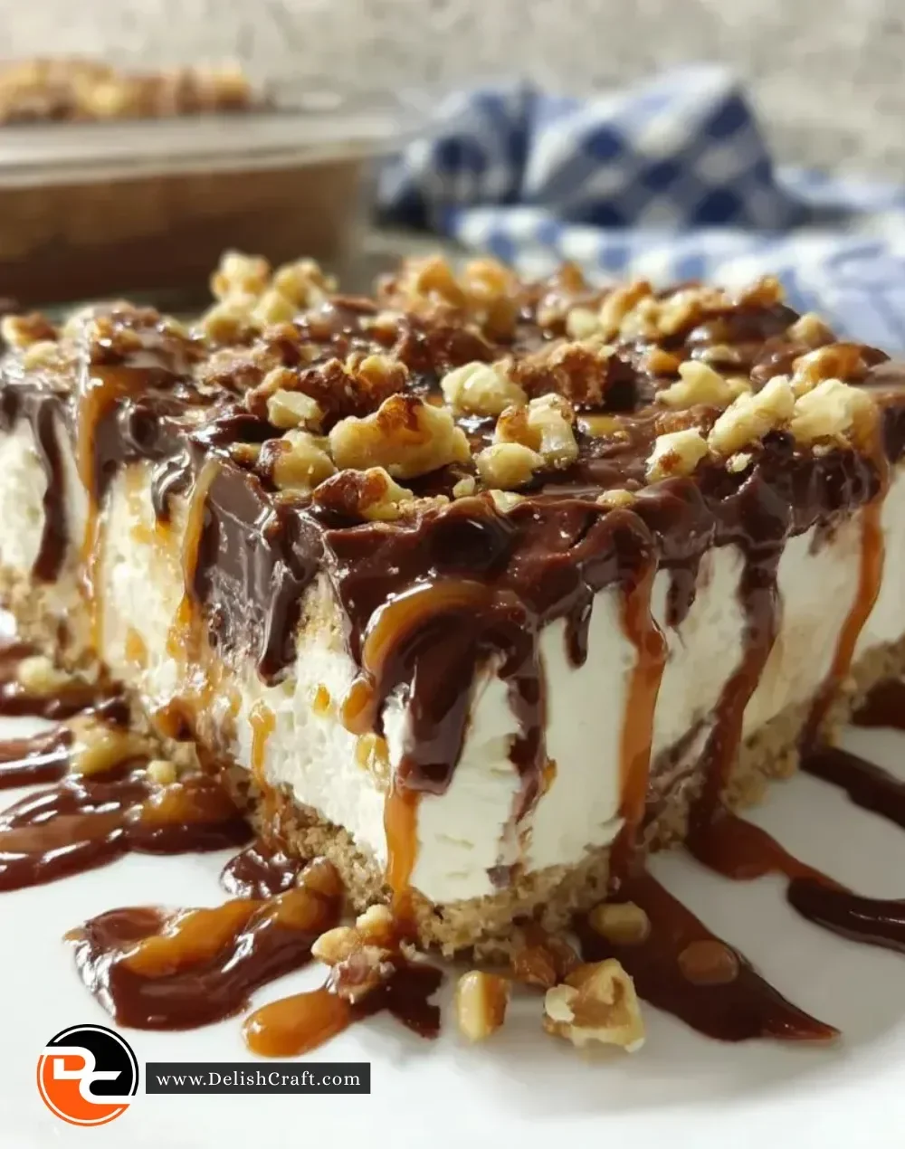Delicious Drumstick Ice Cream Cake with chocolate and nuts