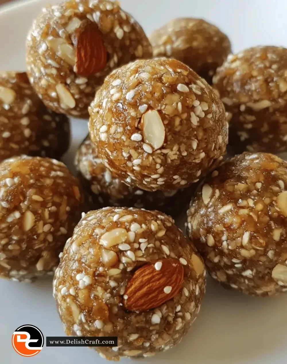 Easy almond-date energy balls recipe with healthy ingredients