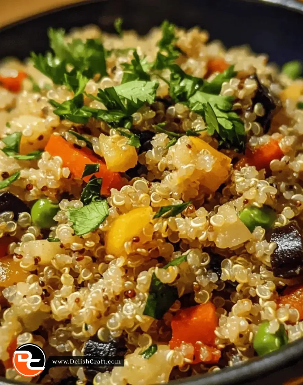 Easy gluten-free quinoa and vegetable pilaf dish