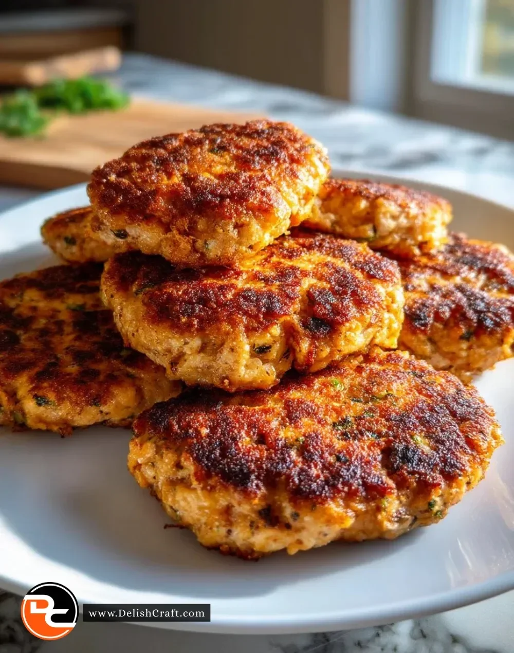 Juicy chicken patties served with fresh toppings in a bun