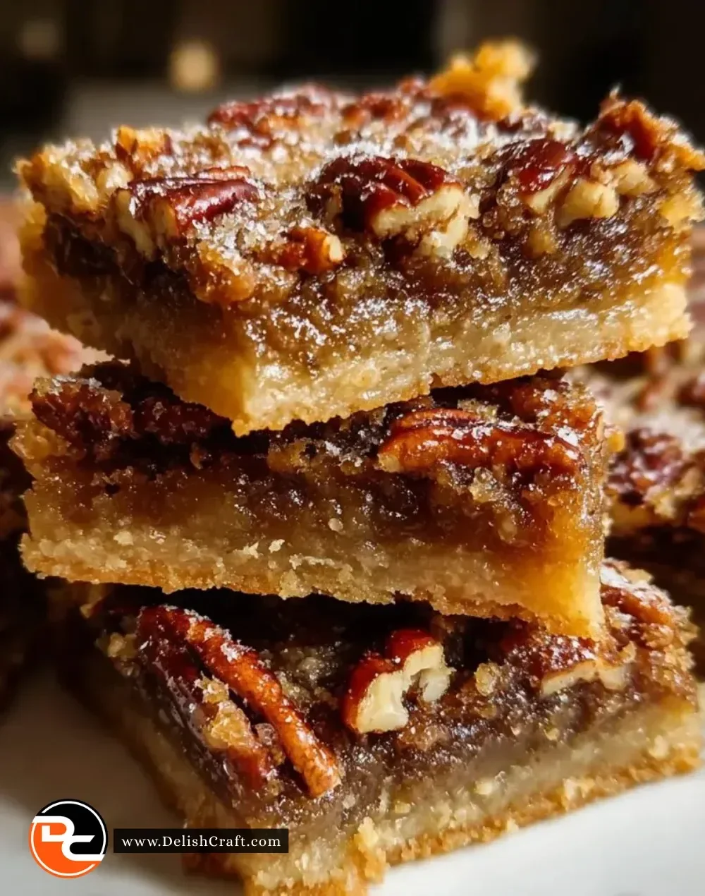 Delicious homemade pecan pie bars served on a plate