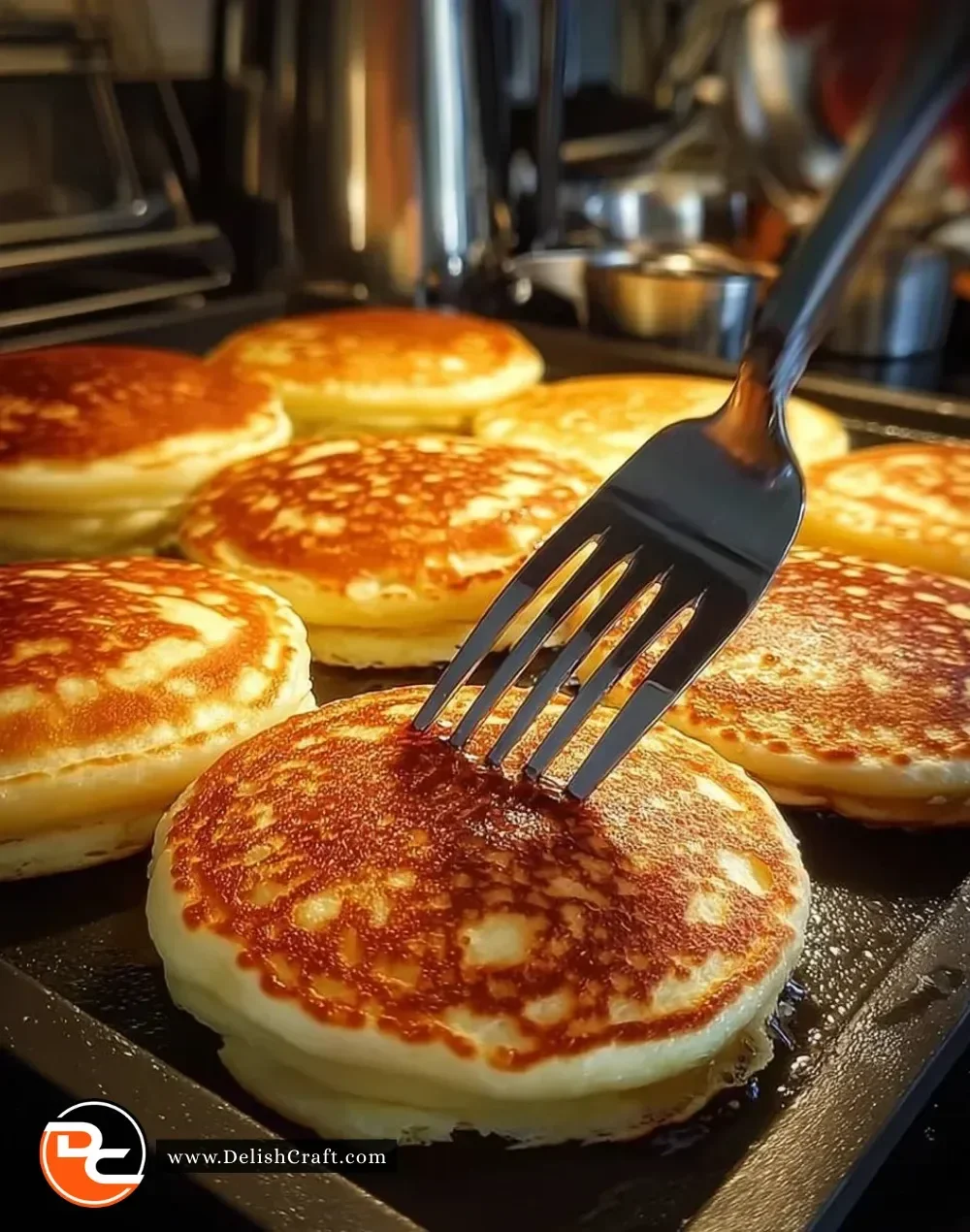 Fluffy homemade blueberry pancakes with fresh blueberries on a plate
