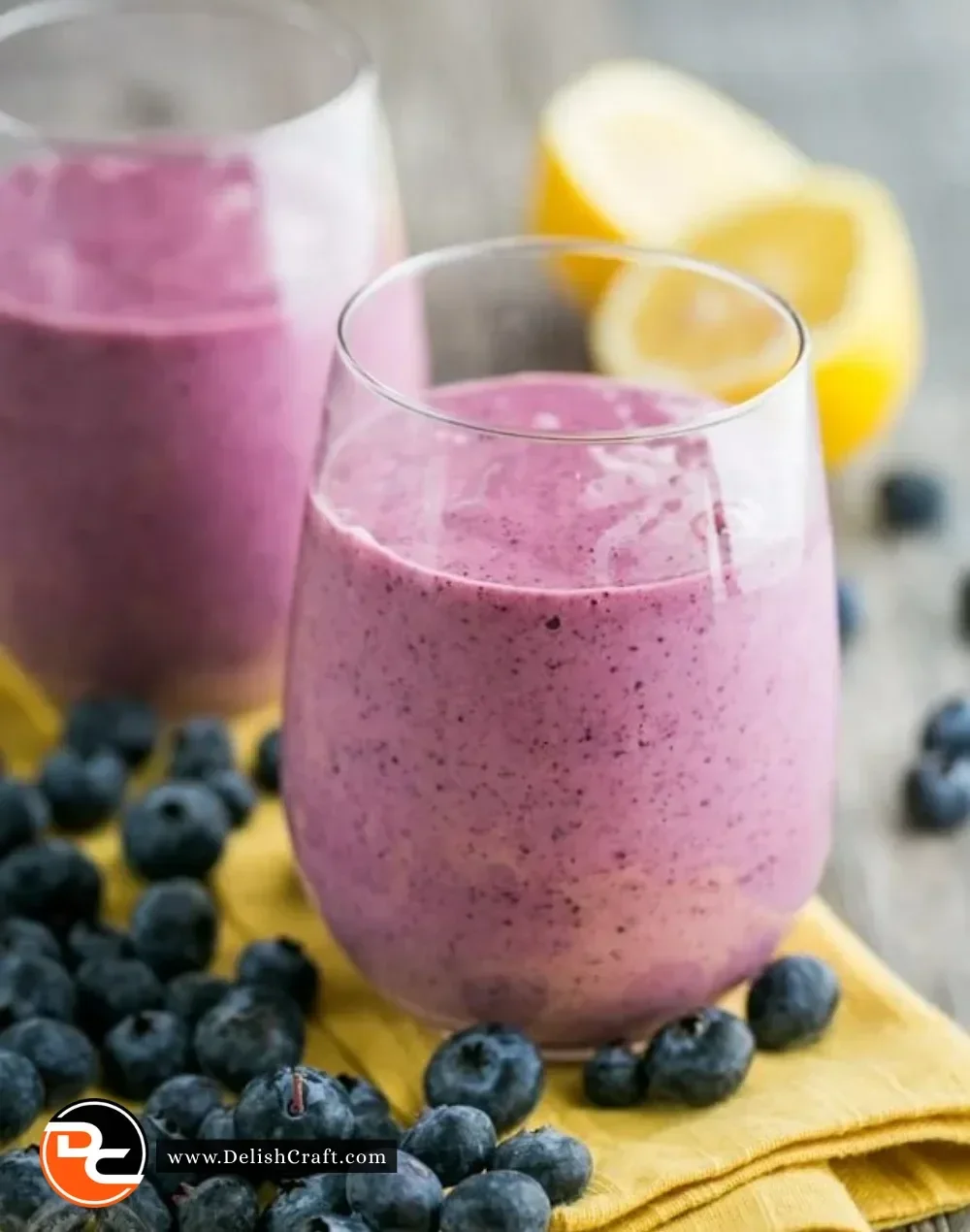 Delicious Blueberry Mango Smoothie served in a glass with fresh ingredients