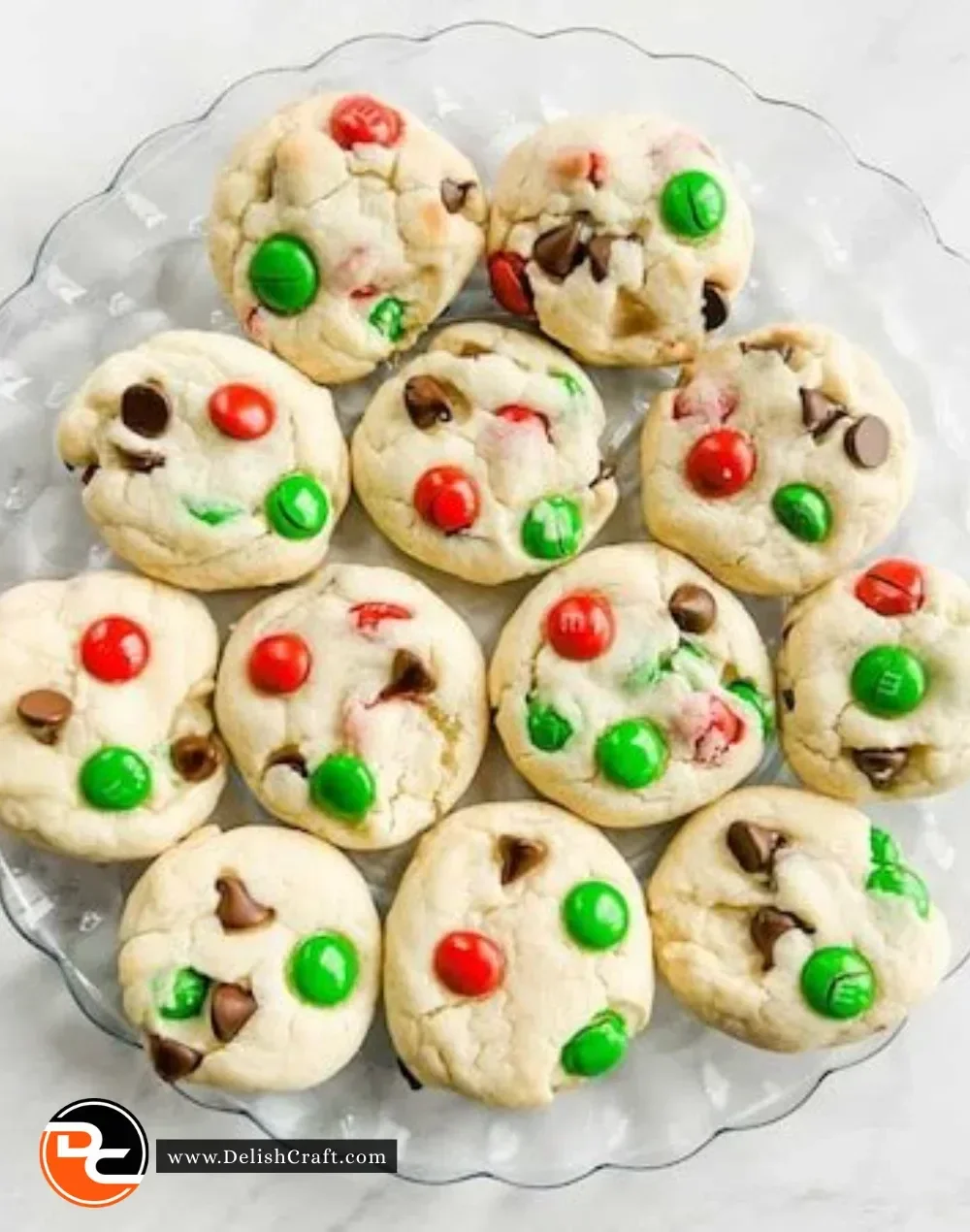Delicious cake mix Christmas cookies decorated for the holiday season.