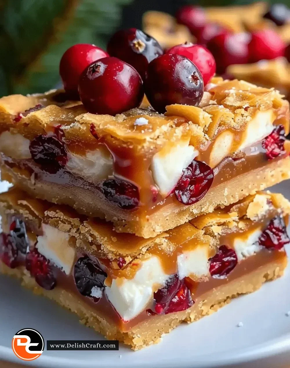 A selection of festive Christmas Bars with colorful toppings and decorations