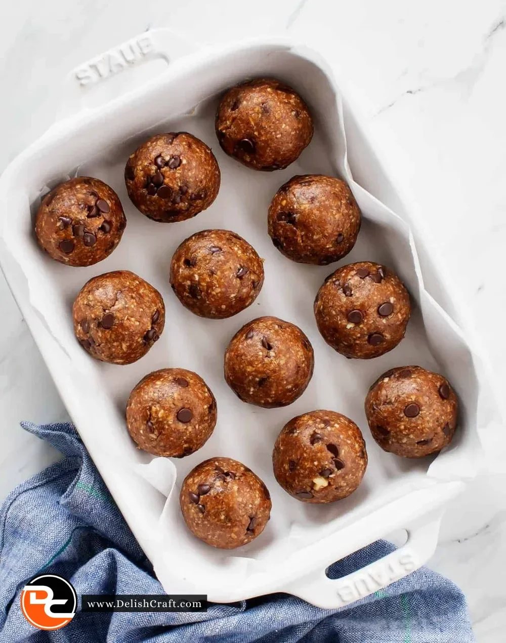 Homemade energy balls made from oats, nuts, and dried fruit for healthy snacking