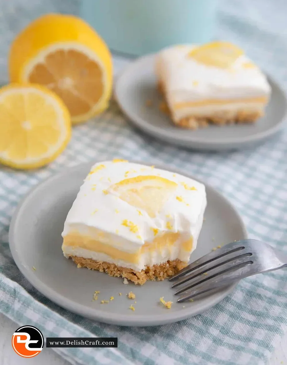 Delicious Keto Lemon Lush dessert with lemon topping and low-carb ingredients.