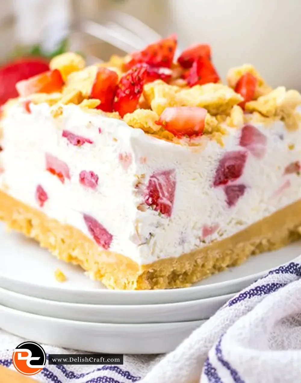 Oreo Strawberry Ice Cream Bars with chocolate cookie crumbles and strawberry ice cream