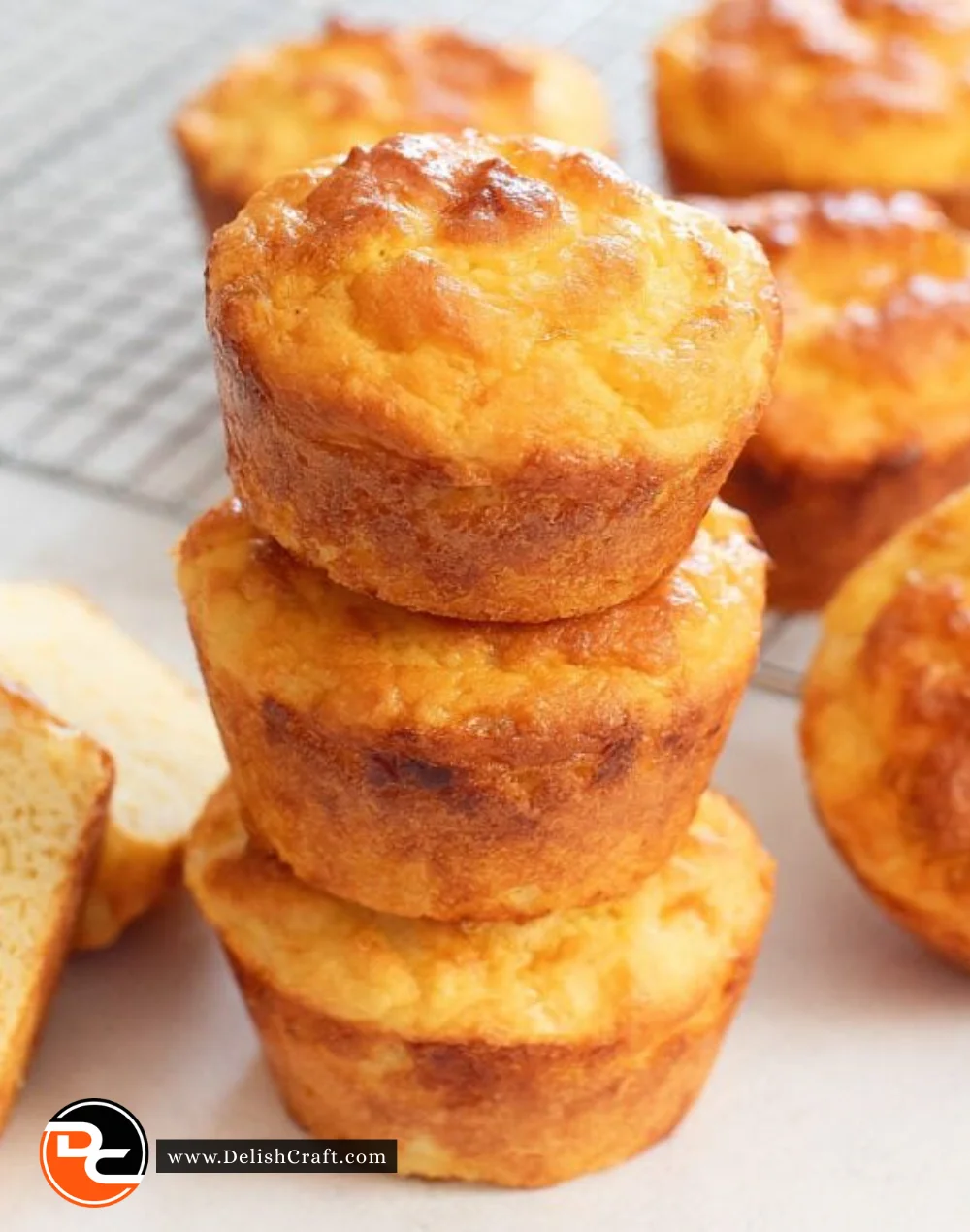 4 Ingredient Keto Cottage Cheese Muffins on a plate