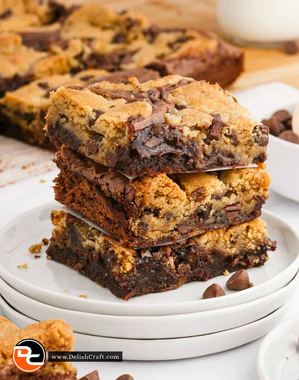 Delicious homemade brookies combining brownies and cookies in one treat