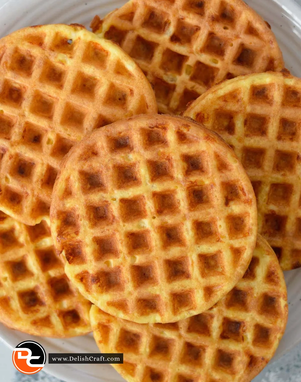 Delicious Coconut Flour Chaffles served with toppings