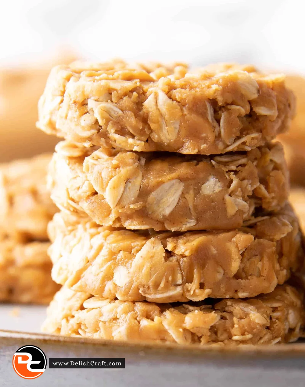 Bowl of easy peanut butter no bake cookies ready to enjoy