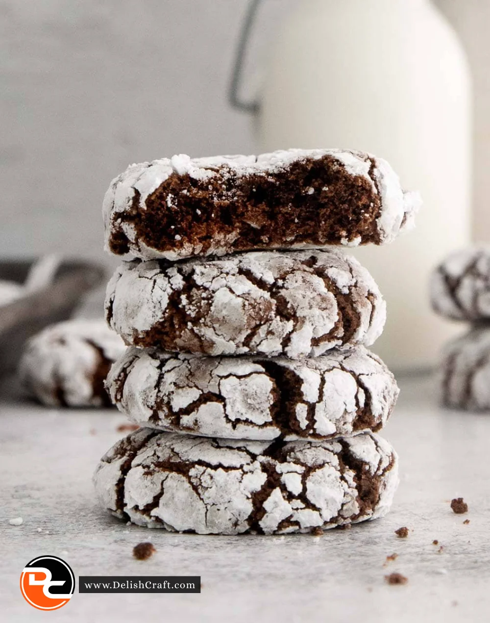 Freshly baked gluten free cookies on a wooden table