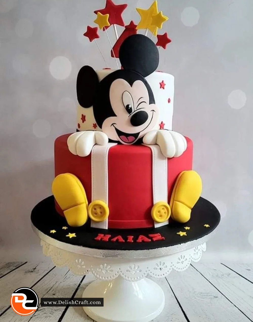 Delicious Mickey Mouse Cake decorated for a birthday celebration