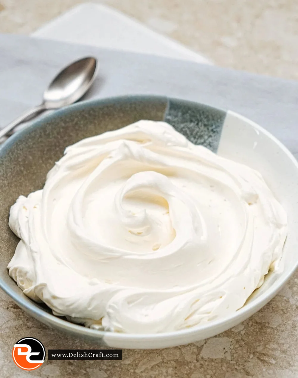 Delicious no-bake cheesecake filling in a bowl ready for dessert