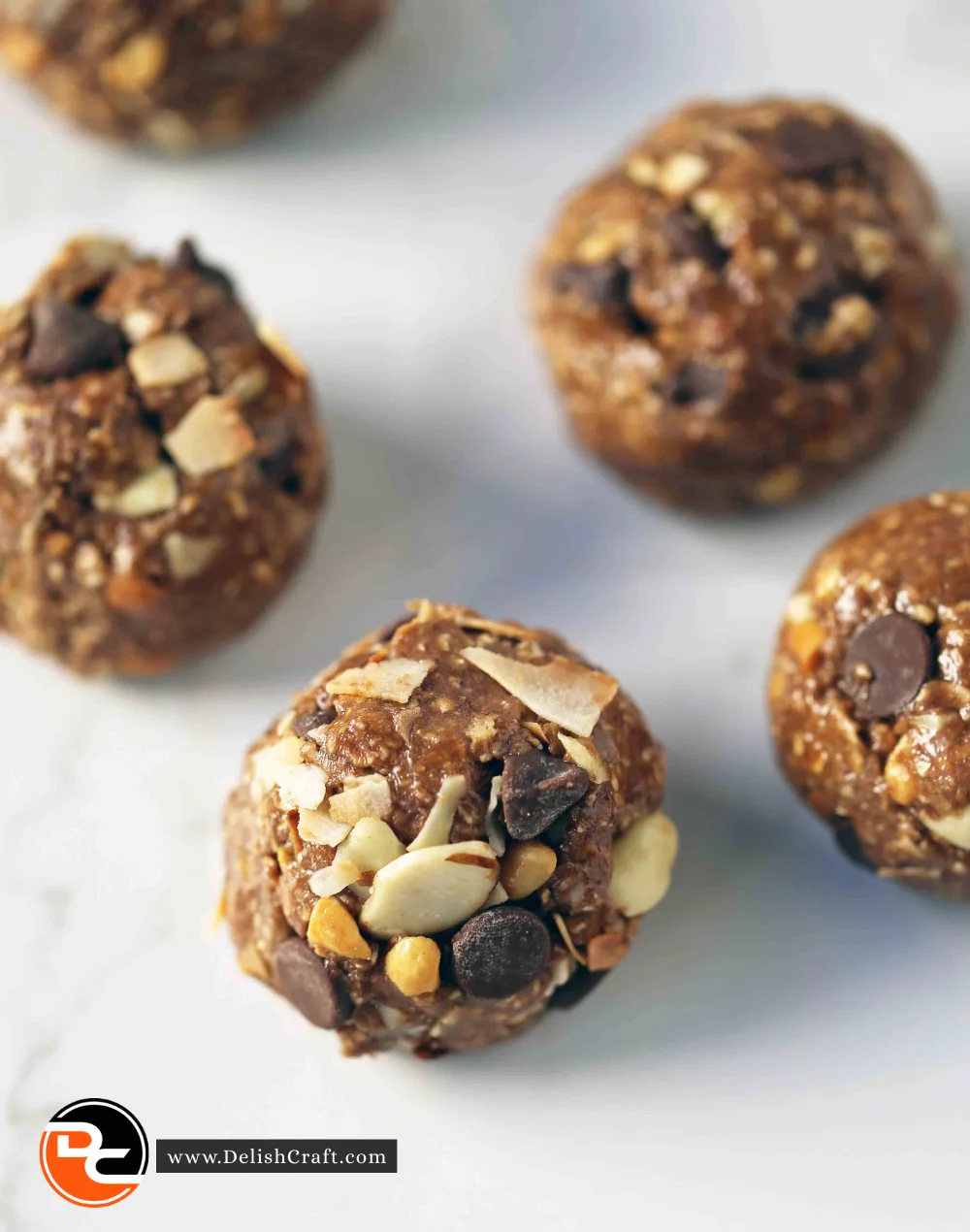 No-bake protein energy balls made with healthy ingredients.
