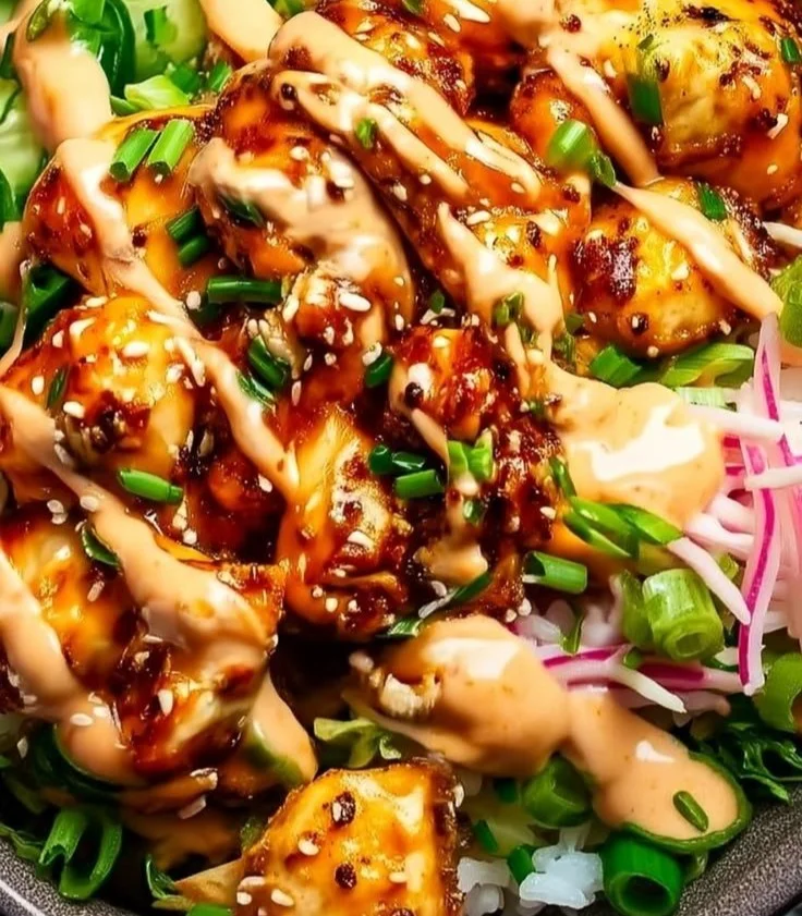 Delicious Bang Bang Chicken Bowl with fresh ingredients and vibrant flavors