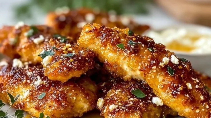 Crispy Hot Honey Feta Chicken