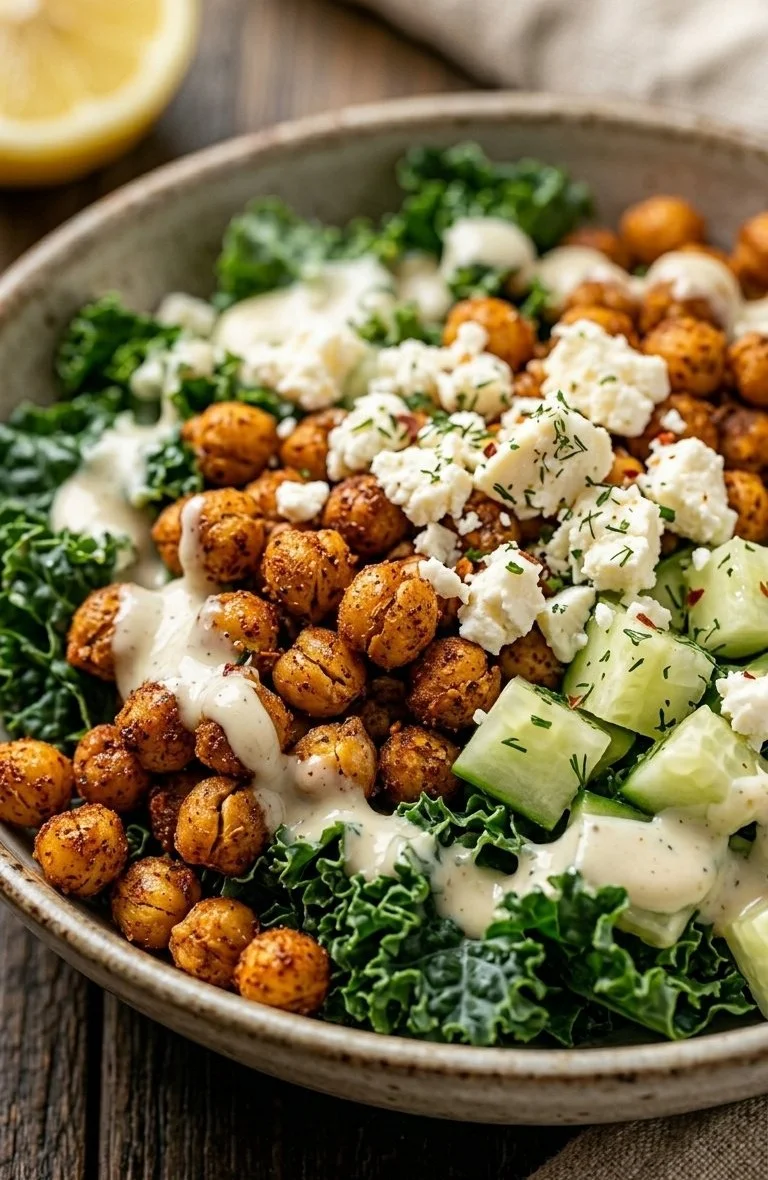 Crispy Roasted Chickpea Salad
