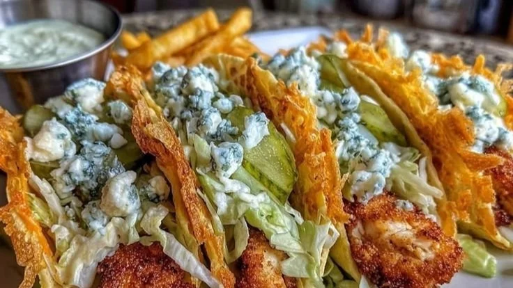 Dill Pickle Ranch Smash Chicken Tacos