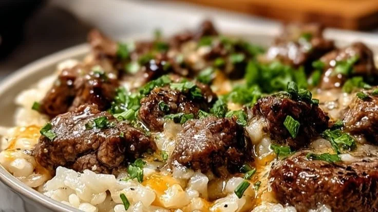 Garlic Butter Beef Rice