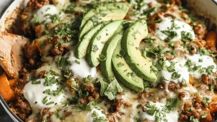Ground Beef Enchilada Skillet