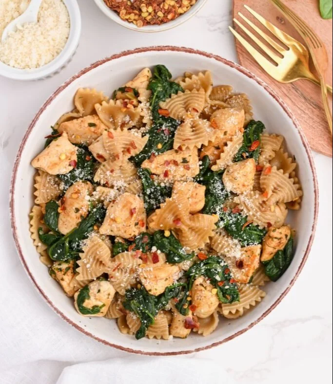 Healthy Chicken Spinach Pasta