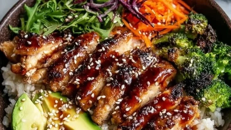 Healthy Sticky Chicken Bowls