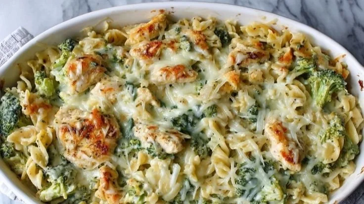 High Protein Alfredo Bake