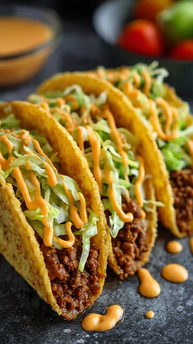 High-Protein Big Mac Tacos served on a plate with fresh ingredients.