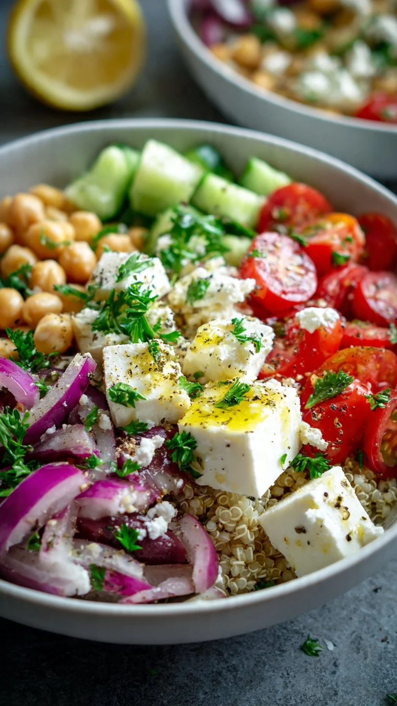 Mediterranean Quinoa & Chickpea Meal Prep Bowl