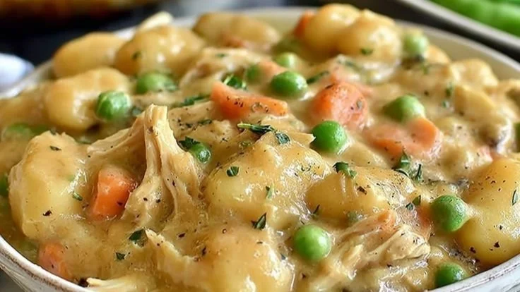 One Pot Gnocchi Chicken Pot Pie