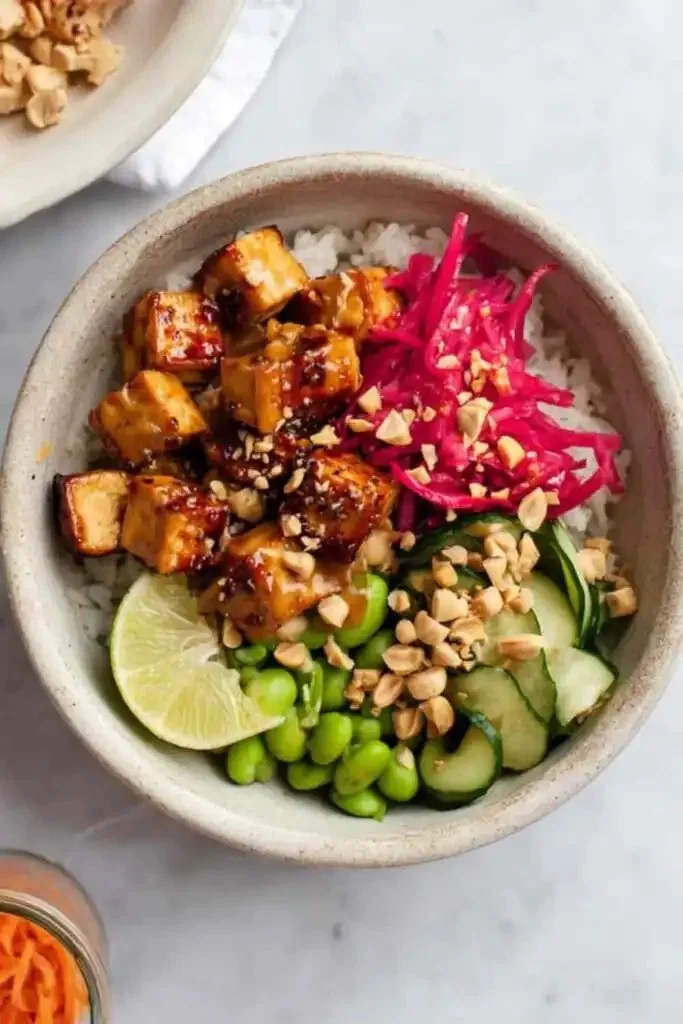 Peanut Tofu Bowls