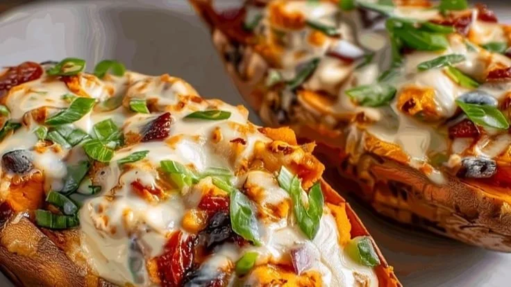 Protein Loaded Sweet Potato Boats