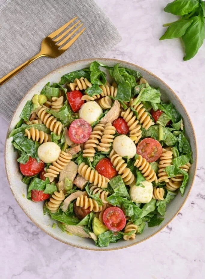 Protein Pasta Salad with Chicken - a healthy and delicious meal option