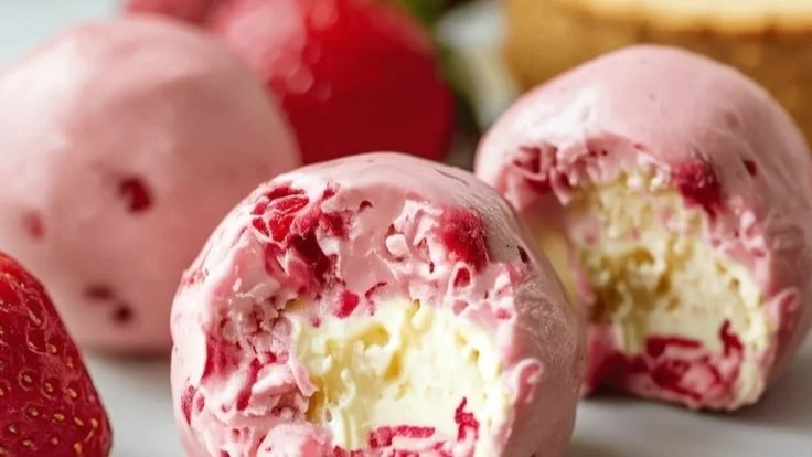 Strawberry Cheesecake Protein Balls