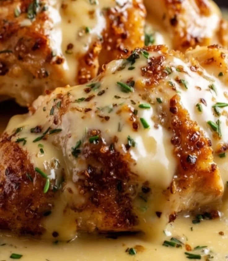 Delicious Texas Roadhouse-Inspired Smothered Chicken with savory toppings