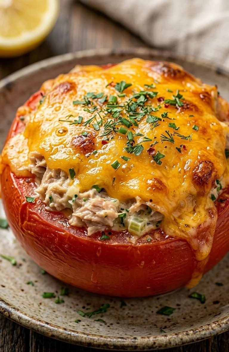 Tuna Melt Stuffed Tomatoes Recipe