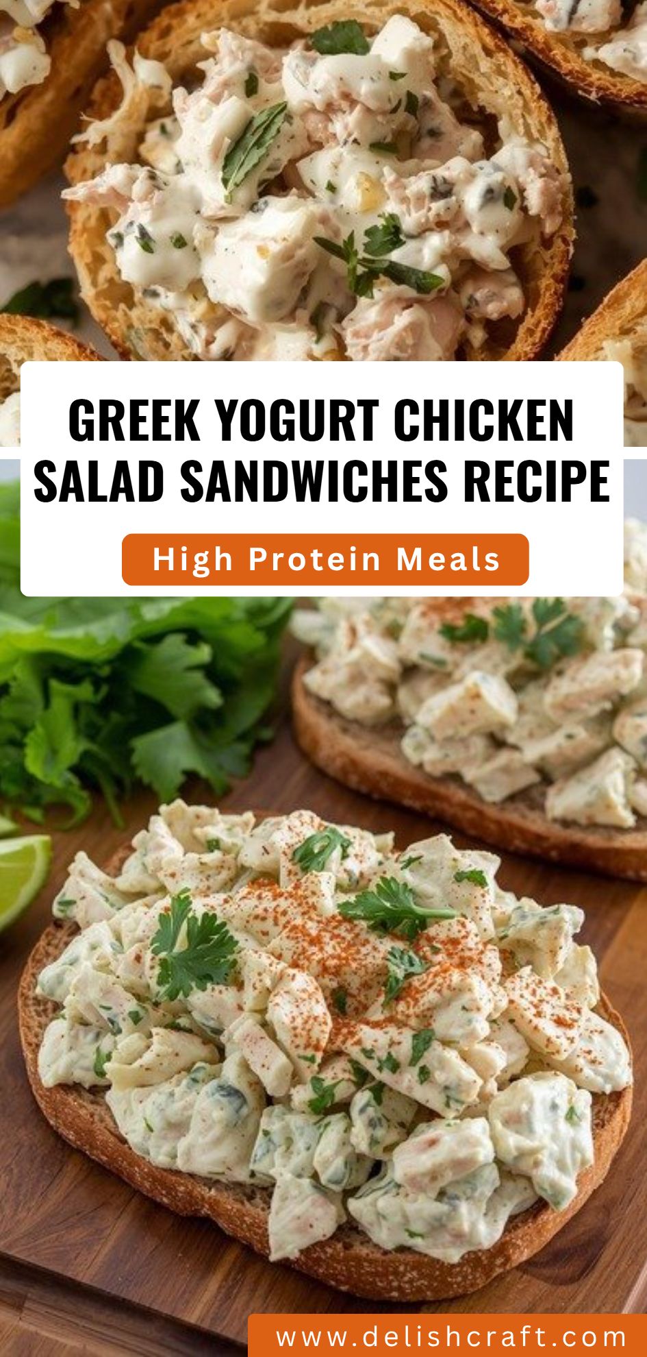 Greek Yogurt Chicken Salad Sandwiches Recipe
