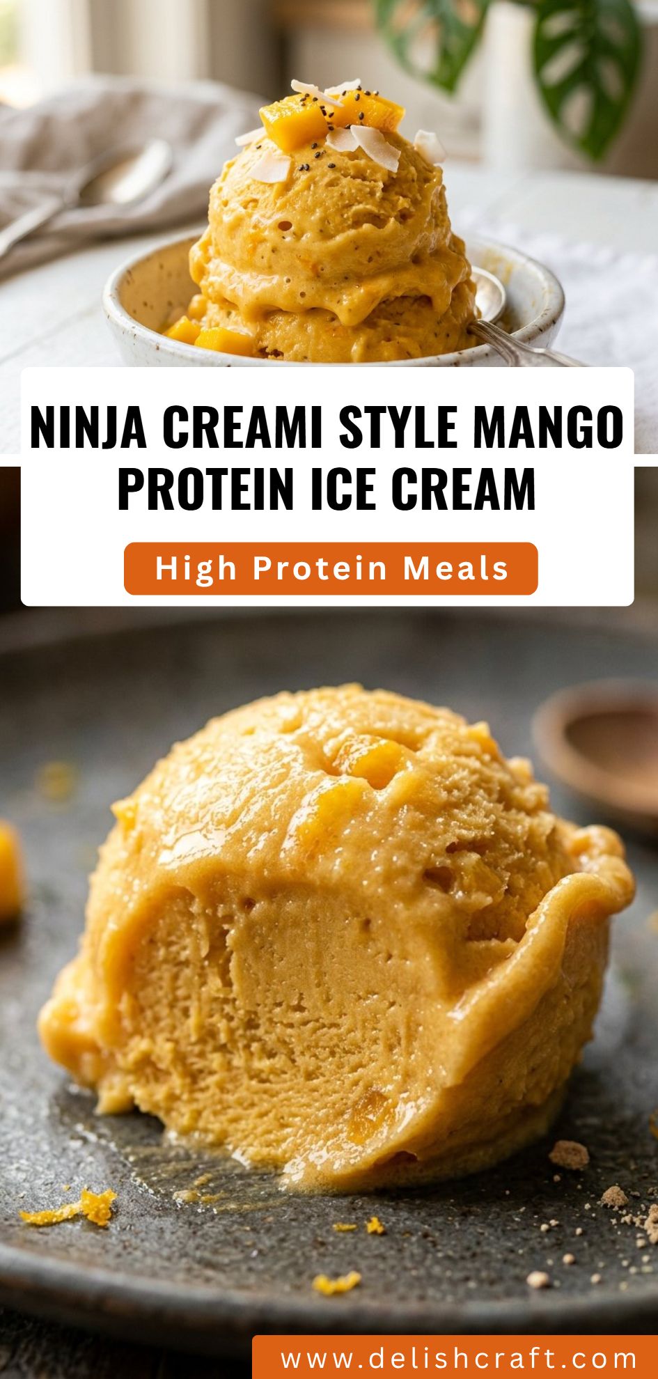 Ninja Creami Mango Protein Ice Cream