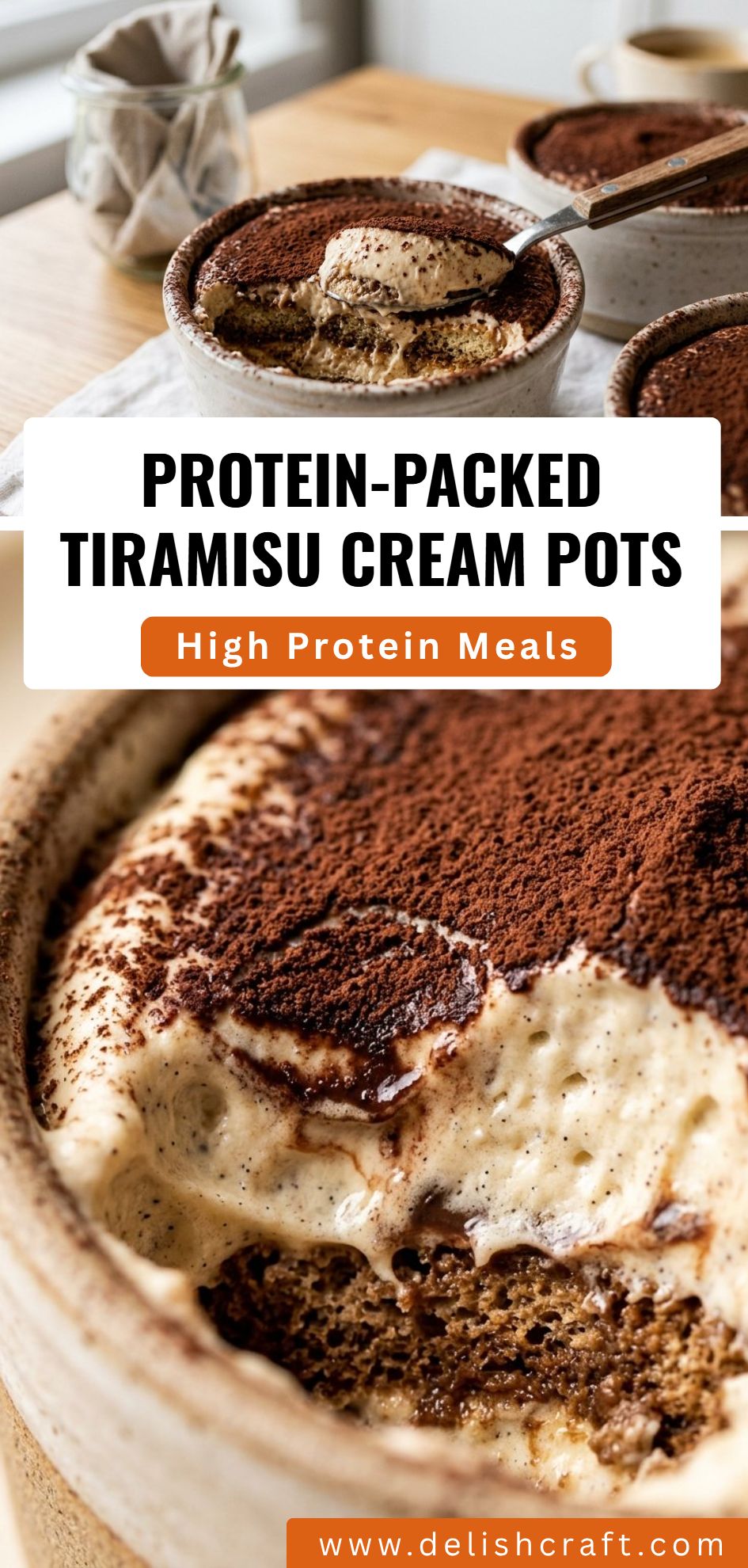 Protein Packed Tiramisu Cream Pots